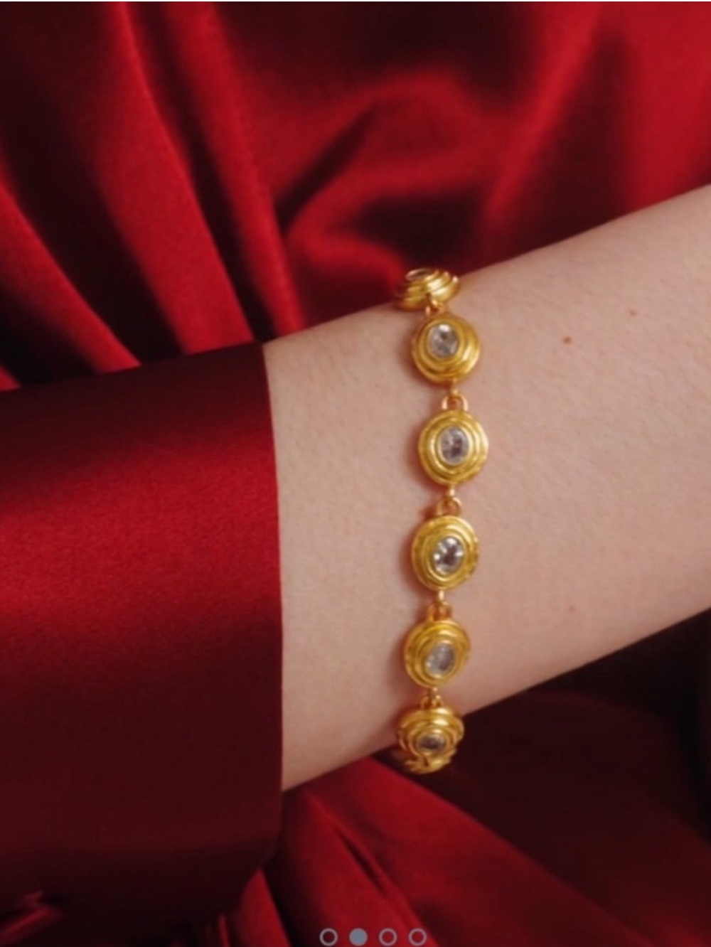 NWOT Julie Vos Gold Tudor Tennis Bracelet - Picture 2 of 5